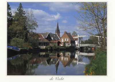 602070 Gezicht over de Vecht op de Vechtbrug te Breukelen.